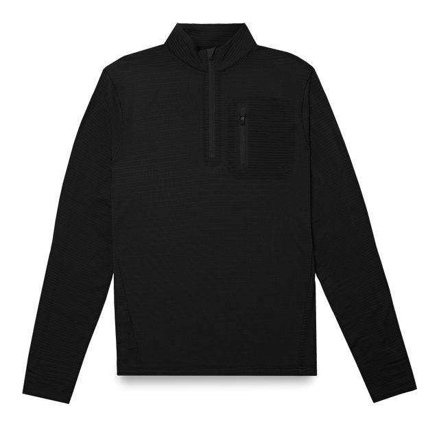 Over Zip - Black/Mock Neck