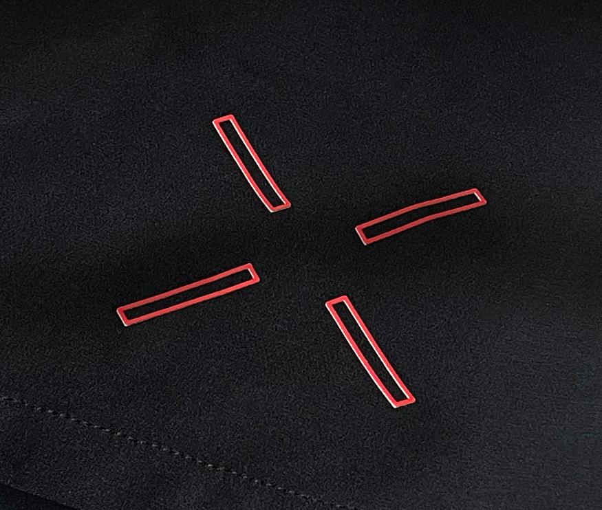 Foundation Short (No Liner) - Black | Neon Red